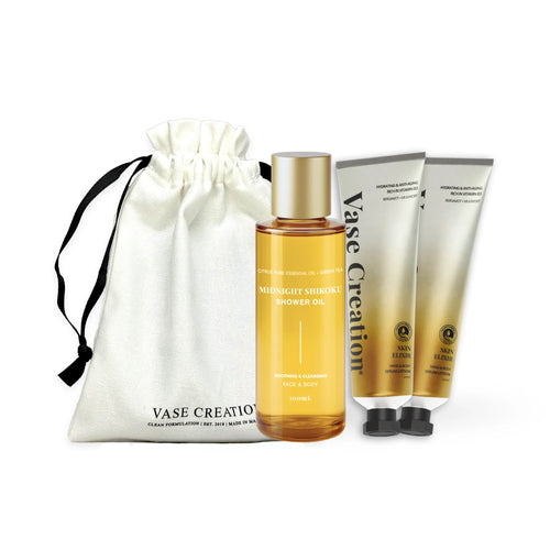 Vase Creation Australia The Discovery Kit with shower oil and serum lotion