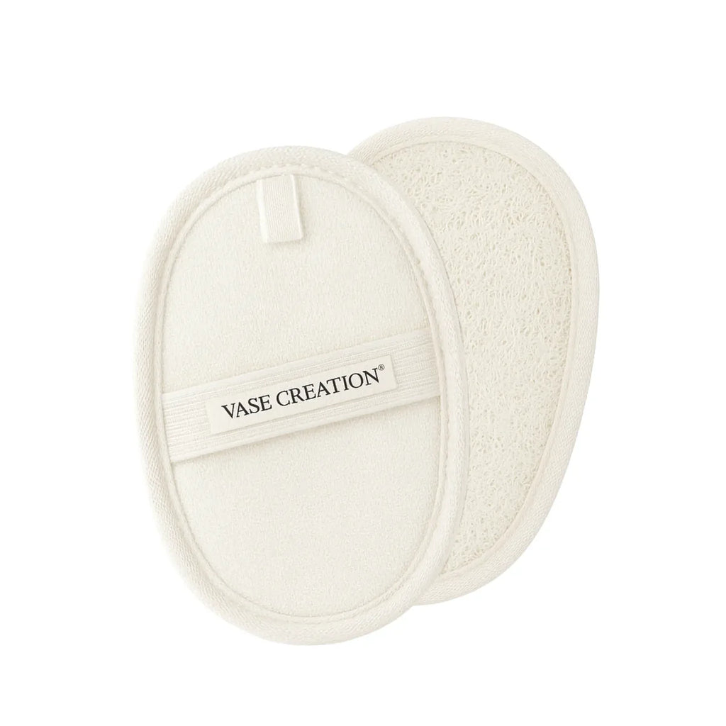 Vase Creation Australia Loofah Pad Scrubber in white background front and back