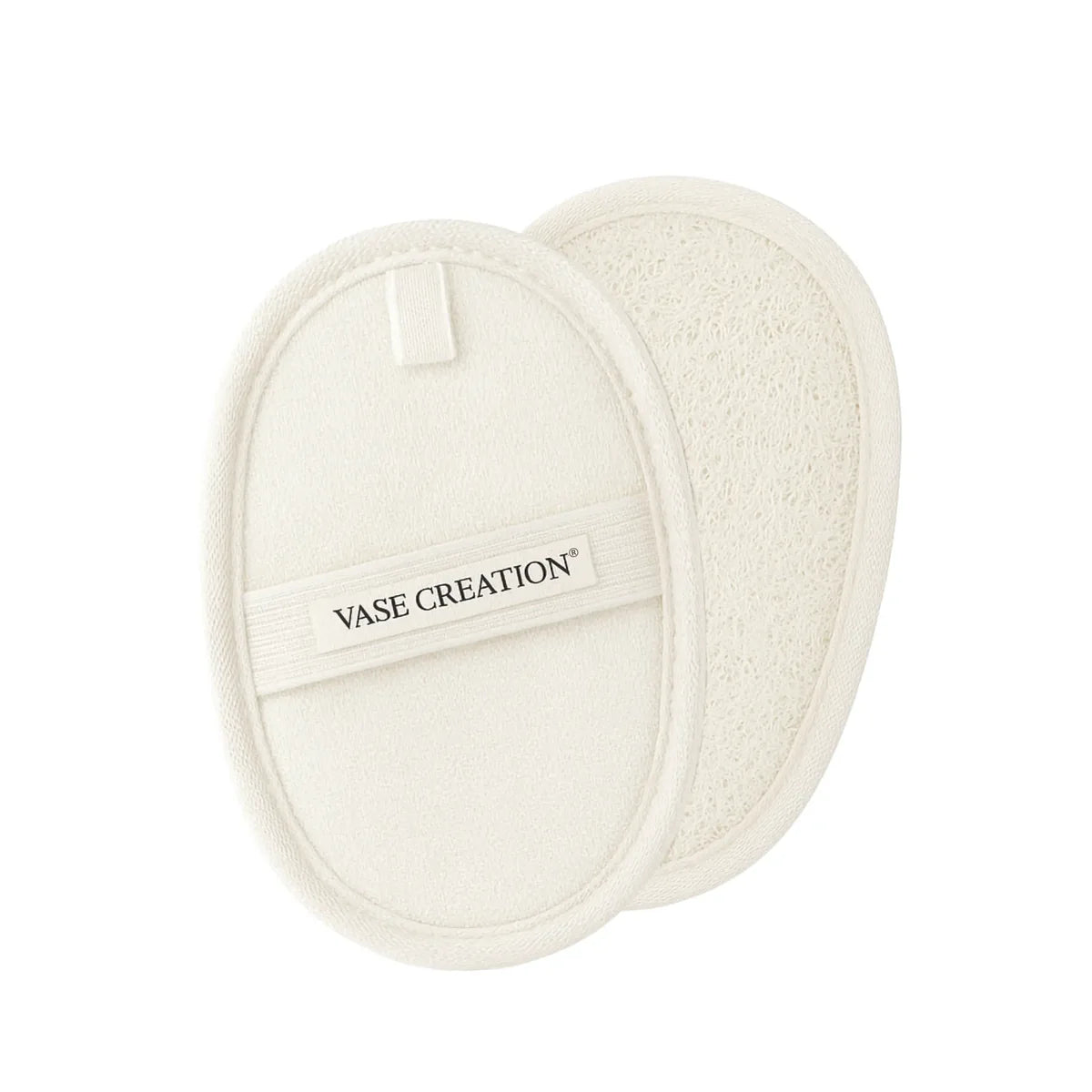 Vase Creation Australia Loofah Pad Scrubber in white background front and back