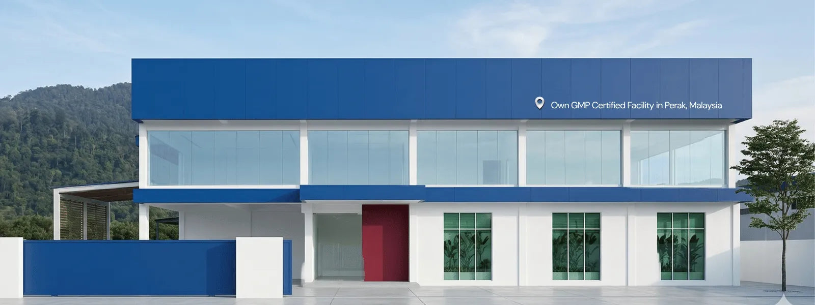 Exterior of Vase Creation vertically integrated manufacturing headquarters and laboratory facilities